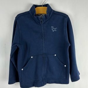 Janie and Jack lightweight cotton zip up jacket size 5